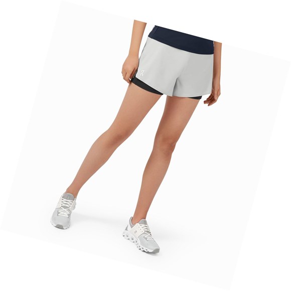 Beige / Black Women's On Running Running Shorts | 07452-THXO
