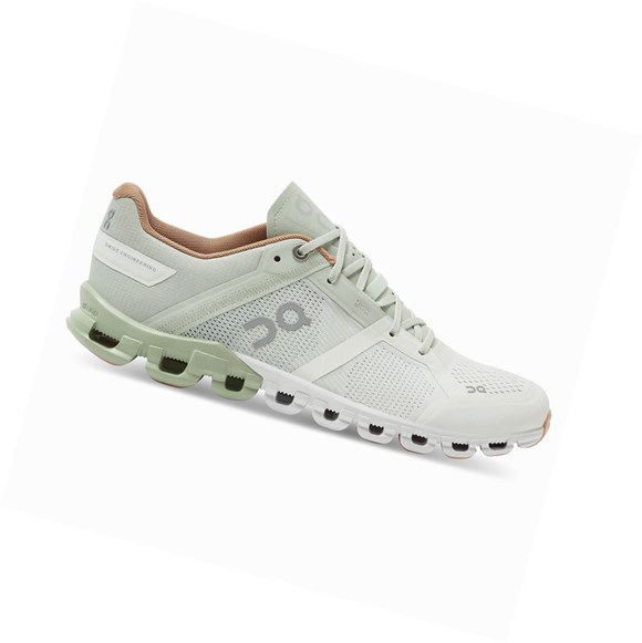 Beige / White Women's On Cloudflow Road Running Shoes | 18406-LBIU