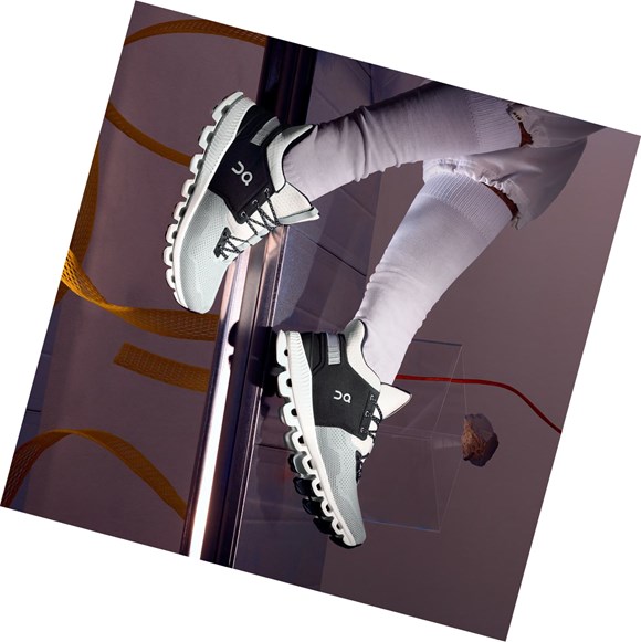 Black / Grey Men's On Cloud Hi Edge Sneakers | 98732-LXHN