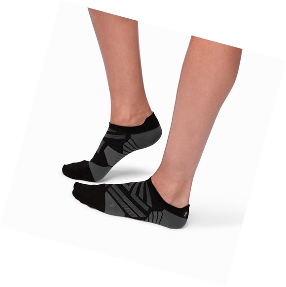 Black / Grey Men's On Low Running Socks | 56980-WMFI