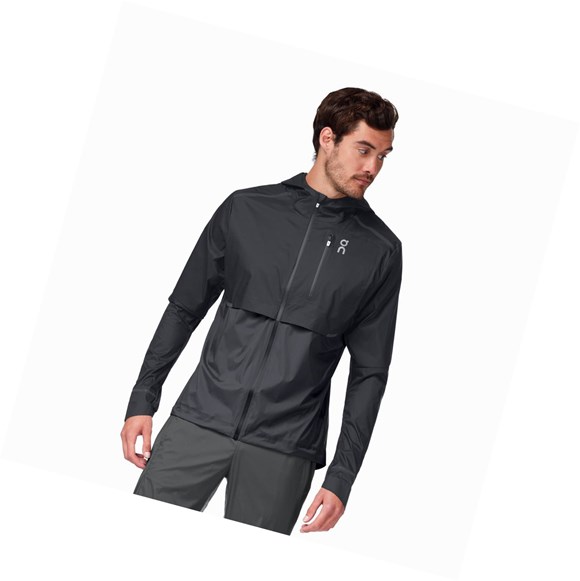 Black / Grey Men's On Weather Jackets | 45810-ESMY