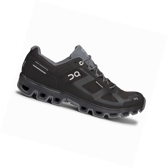 Black Men's On Cloudventure Waterproof Trail Running Shoes | 93158-MKVB