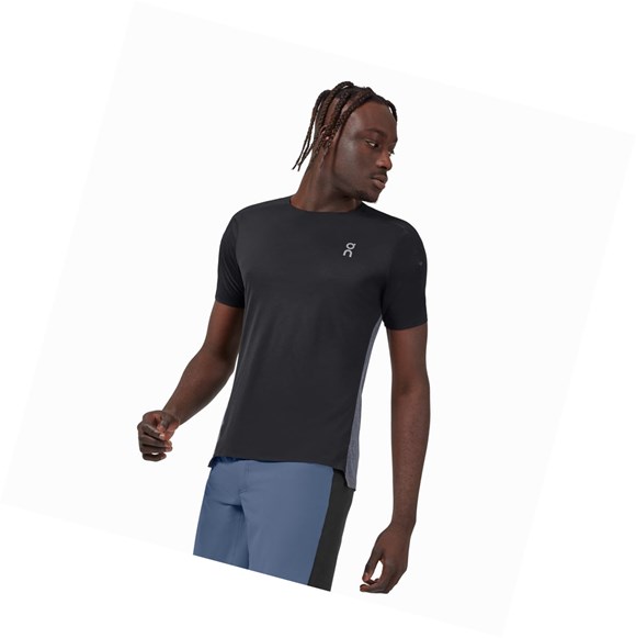 Black Men's On Performance Long-T T Shirts | 54192-RIYM