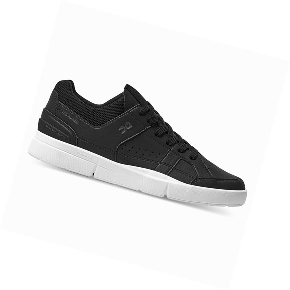 Black / White Women's On THE ROGER Clubhouse Tennis Shoes | 17269-JMAL