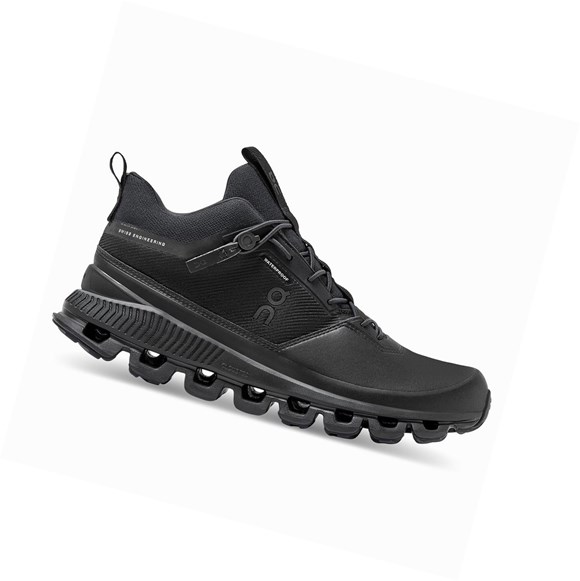 Black Women's On Cloud Hi Waterproof Sneakers | 62578-REIH