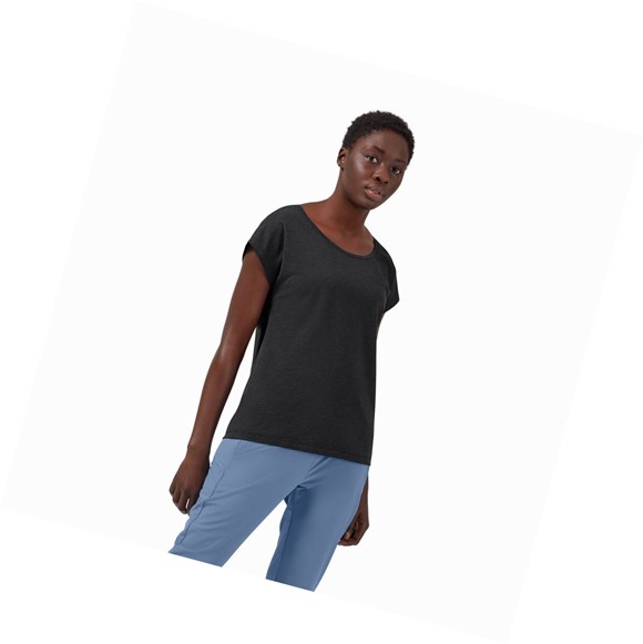 Black Women's On On-T T Shirts | 06159-CJKV