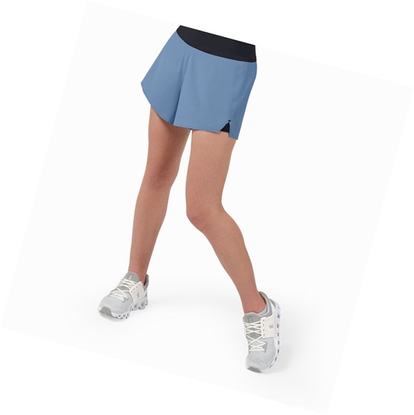 Blue / Black Women's On Running Running Shorts | 38547-MWXT