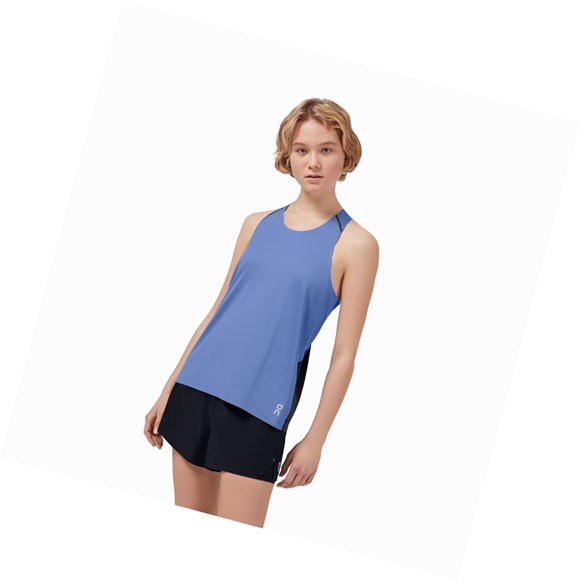 Blue / Black Women's On Tank-T Tanks | 52903-TDFA