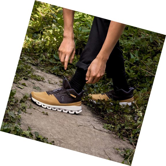 Brown Men's On Cloud Hi Sneakers | 58710-QBKA