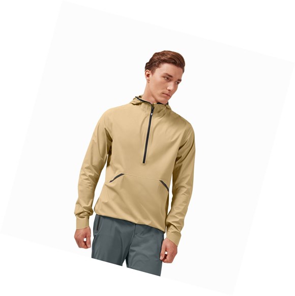 Brown Men's On Waterproof Anorak Jackets | 04562-TLNP