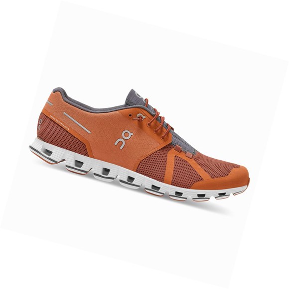 Brown / Orange Men's On Cloud Road Running Shoes | 91634-VPKC