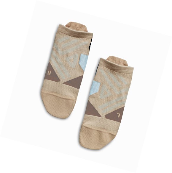 Brown Rose / Grey Men's On Low Running Socks | 28605-NKOP