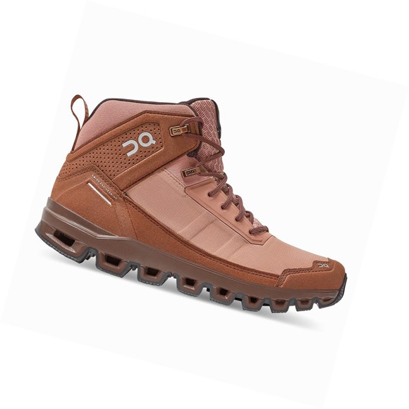 Brown Rose Women's On Cloudridge Hiking Shoes | 70239-SXLF