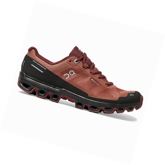Brown Rose Women's On Cloudventure Waterproof Trail Running Shoes | 48165-ZGKJ