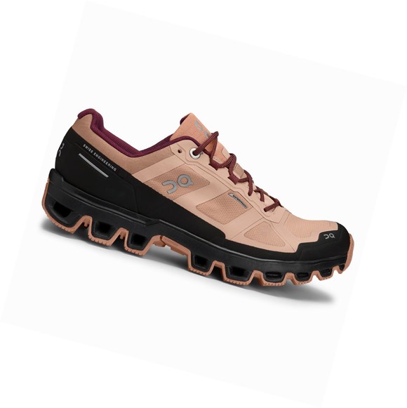 Brown Rose Women's On Cloudventure Waterproof Trail Running Shoes | 74819-VWSE