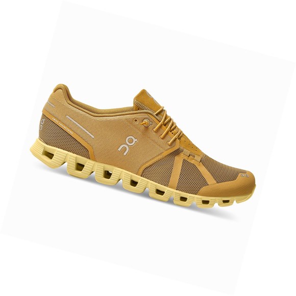Brown / Yellow Men's On Cloud Monochrome Road Running Shoes | 60832-OFMI