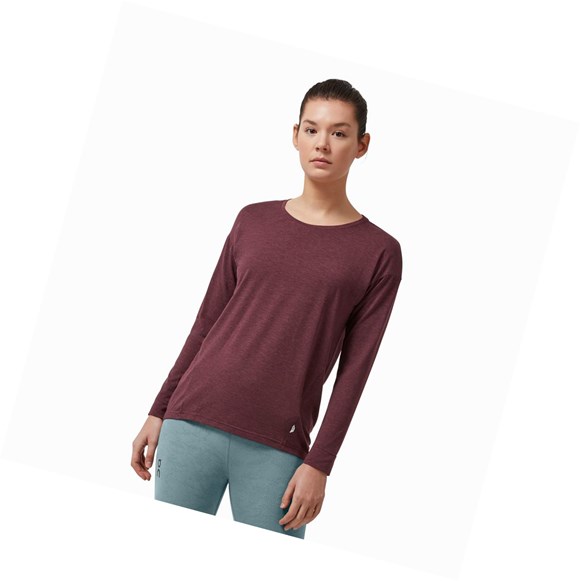 Burgundy Women's On Comfort T Shirts | 84063-YMAV