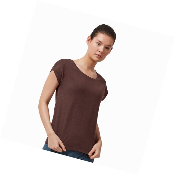 Coffee Women's On On-T T Shirts | 02647-VDIN
