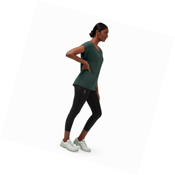 Dark Green Women's On On-T T Shirts | 46051-KNLC