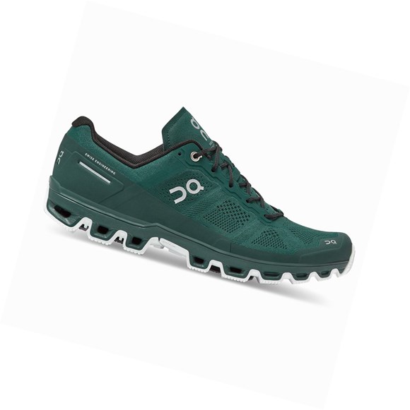 Green / White Men's On Cloudventure Trail Running Shoes | 67302-GMUB