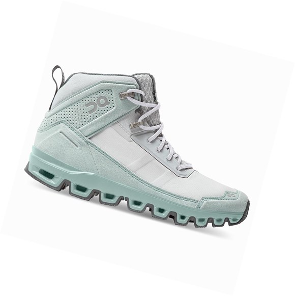 Green / White Women's On Cloudridge Hiking Shoes | 18073-ADCU