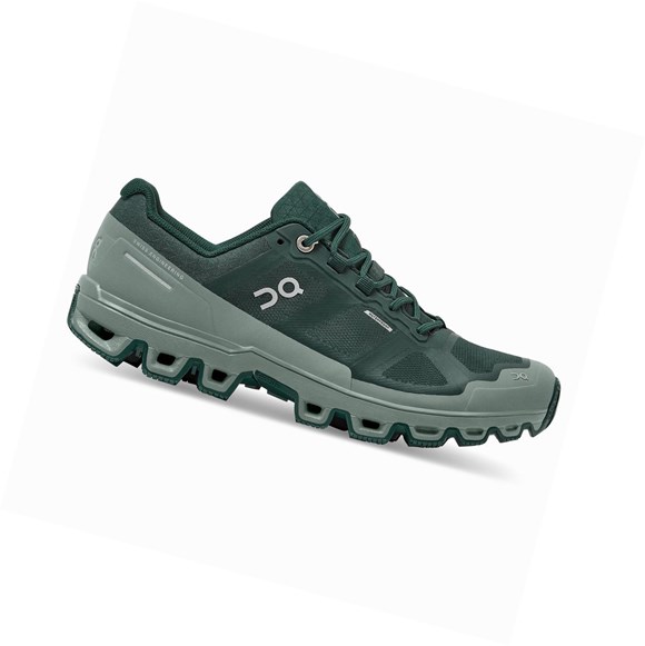 Green Women's On Cloudventure Waterproof Trail Running Shoes | 60251-RQAL