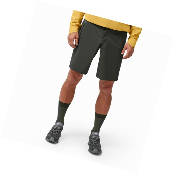 Grey Men's On Waterproof Running Shorts | 29571-PVUG