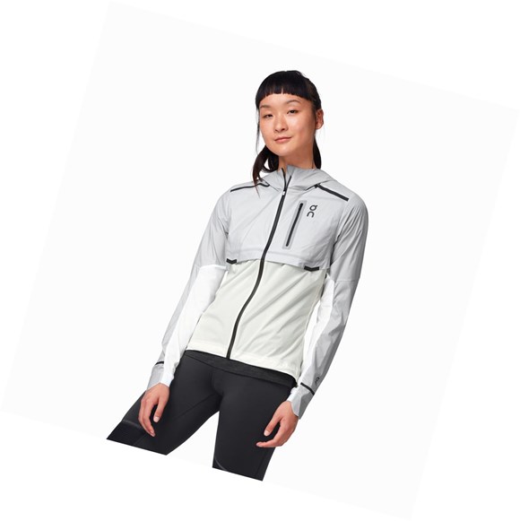 Grey / White Women's On Weather Jackets | 96250-AGNX