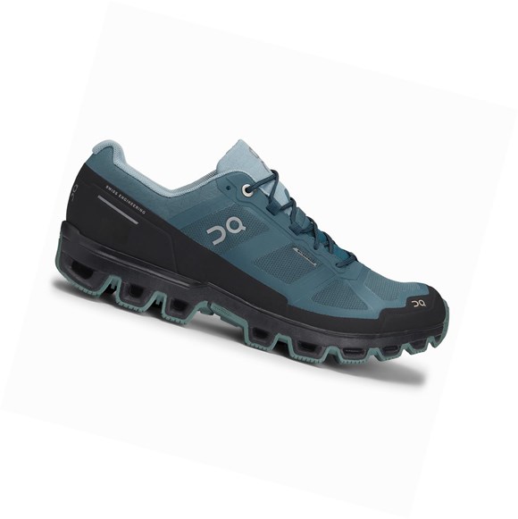 Light Blue Men's On Cloudventure Waterproof Trail Running Shoes | 87046-FTMR
