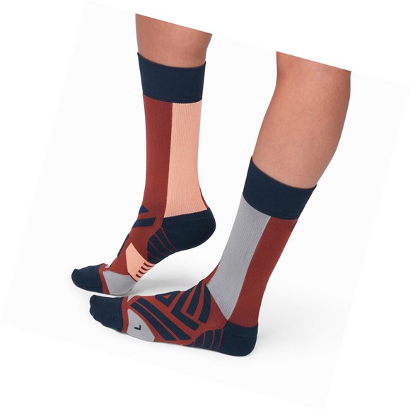 Multicolor Women's On High Running Socks | 41389-GZKN