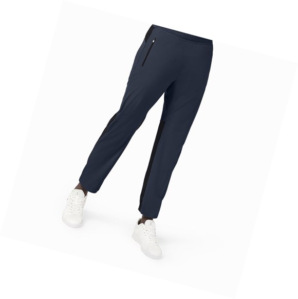 Navy / Black Men's On Track Track Pants | 17368-IFJL