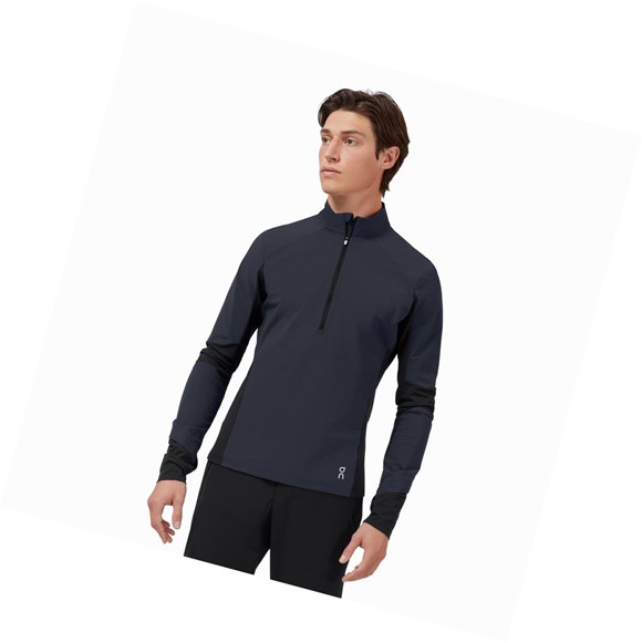 Navy / Black Men's On Trail Breaker Shirts | 57842-TKZX
