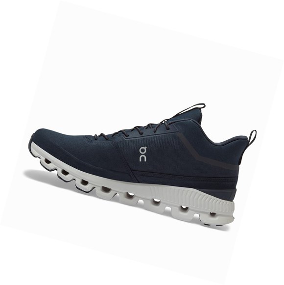 Navy Men's On Cloud Hi Sneakers | 46175-XZLG