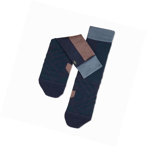 Navy / Purple Women's On High Running Socks | 14826-MGKT