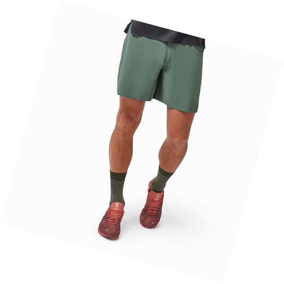 Olive Men's On Lightweight Running Shorts | 01248-FTDX
