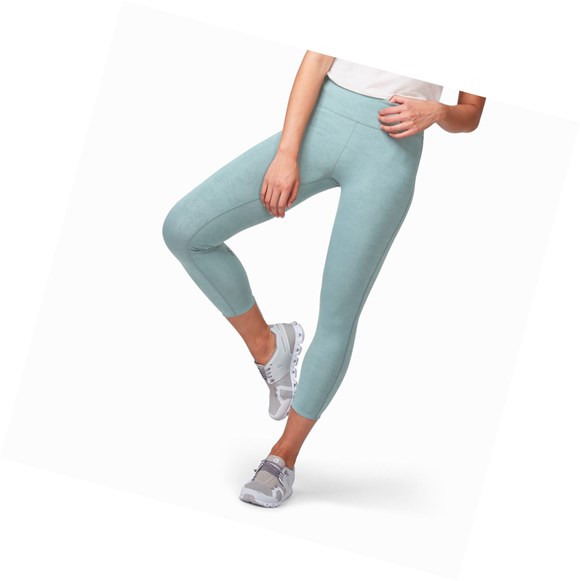 Olive Women's On Tights 7/8 Running Leggings | 28645-WTFU