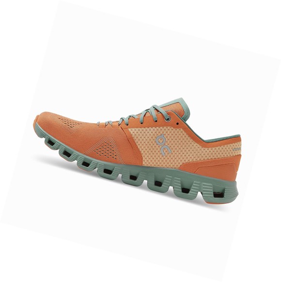 Orange Men's On Cloud X Training Shoes | 54971-XMGT