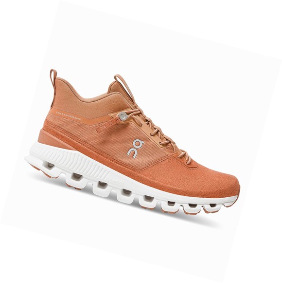 Orange Women's On Cloud Hi Sneakers | 96780-QBMI