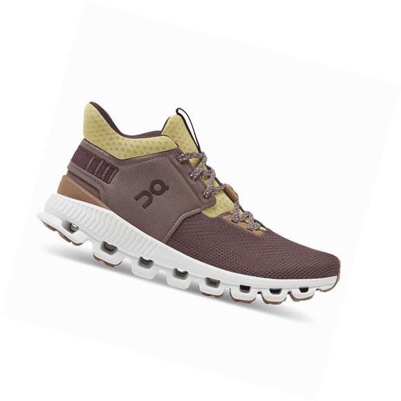 Purple Women's On Cloud Hi Edge Sneakers | 47396-FXVD