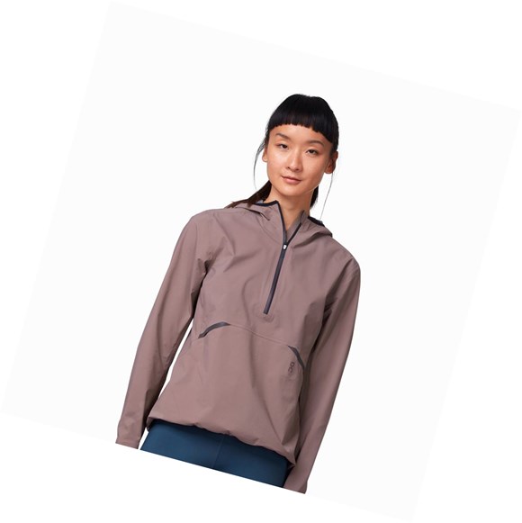 Purple Women's On Waterproof Anorak Jackets | 76538-KDOZ