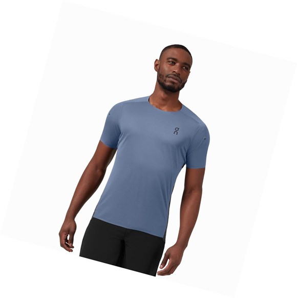 Royal / Black Men's On Performance Long-T T Shirts | 69405-LSGZ