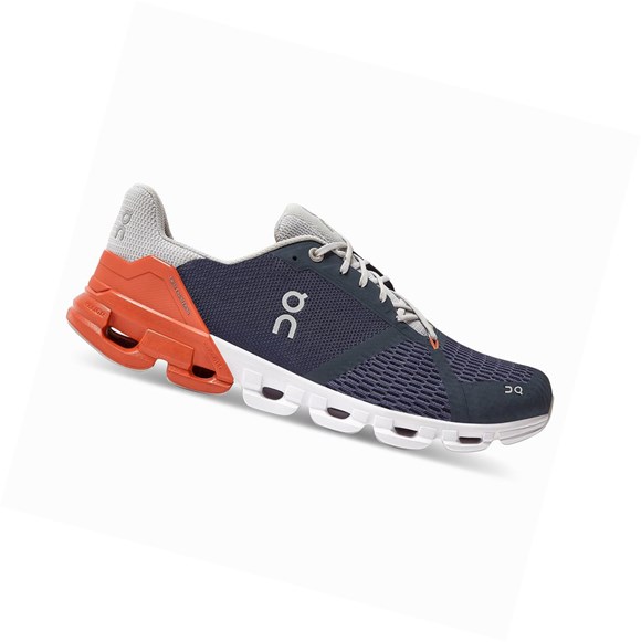 Royal / Grey Men's On Cloudflyer Road Running Shoes | 54732-EHPV