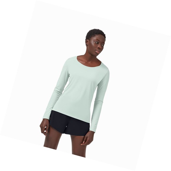 Turquoise Women's On Performance Long-T T Shirts | 27956-OPNQ