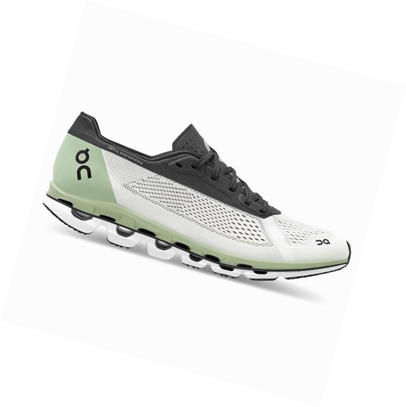 White / Black Men's On Cloudboom Road Running Shoes | 40263-VDIU