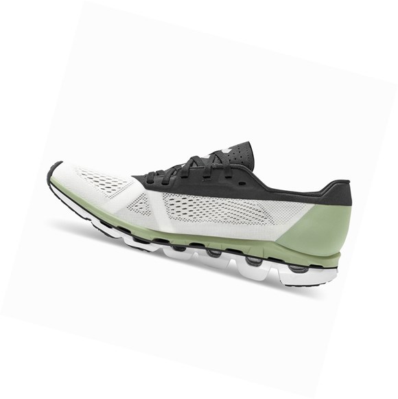 White / Black Women's On Cloudboom Road Running Shoes | 85790-WVLQ