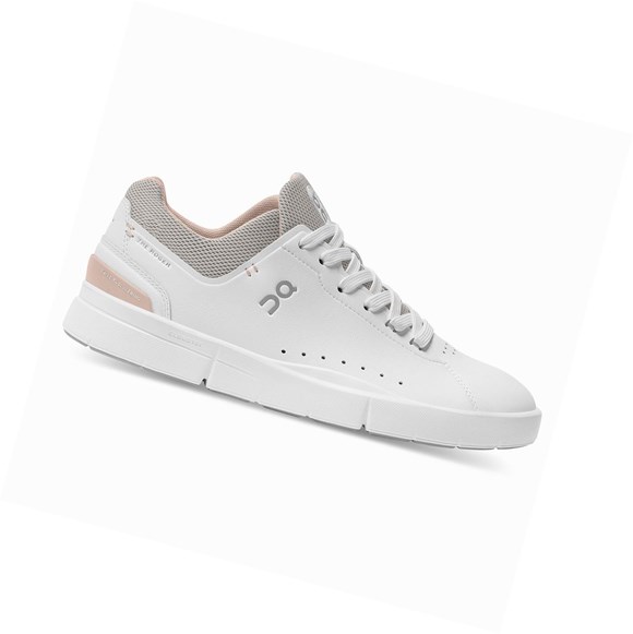 White / Rose Women's On THE ROGER Advantage Tennis Shoes | 81730-MOYJ