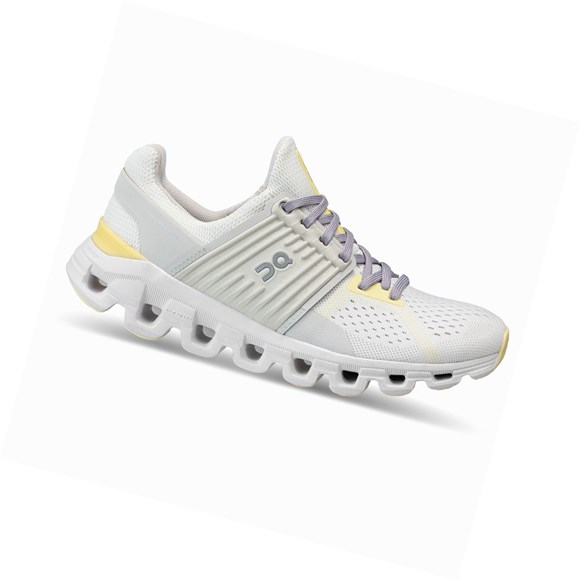 White / light Green Women's On Cloudswift Road Running Shoes | 56749-DWUF